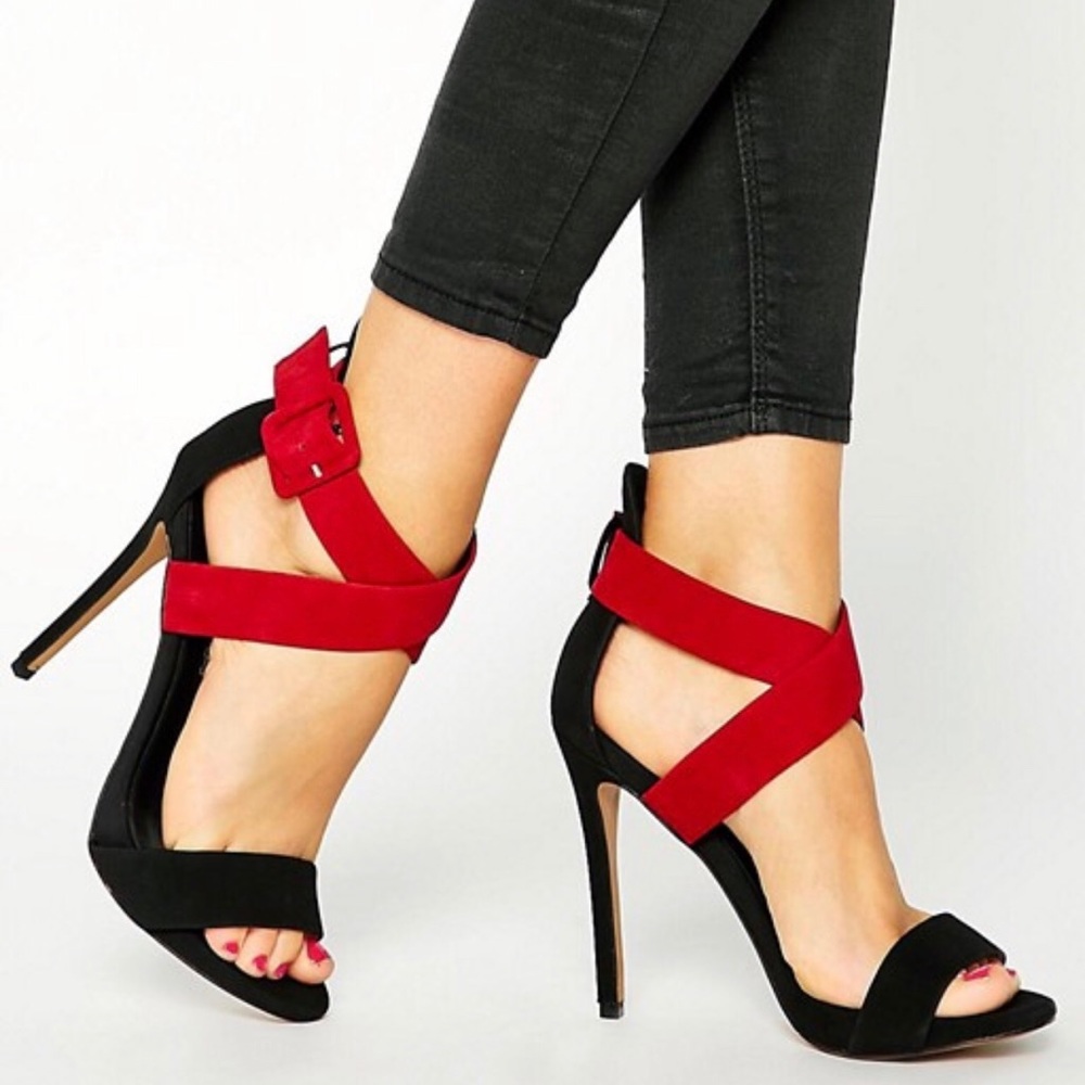 Aldo red and black heals